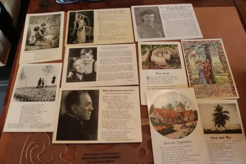 17 tolle alte Liedkarten - vor 1945 