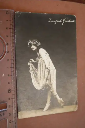 tolle alte Fotokarte - Schauspielerin ? Oper ? Theater ? Irmgard Gardena  ??
