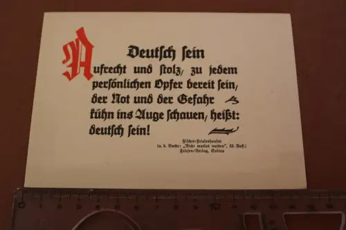 tolle alte Spruchkarte - Deutsch sein - Fischer-Friesenhausen