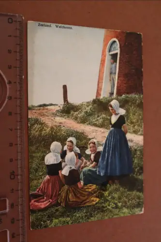 tolle alte  Künstlerkarte Niederlande Zeeland  Walcheren  1915 Feldpost 