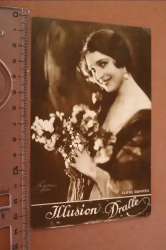 tolle alte Werbekarte mit Cläre Rommer - Illusion Dralle - Parfüm - 1929