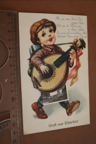 tolle alte  Künstlerkarte - Rucksackkarte - Gruß aus Elberfeld 1910-20 ?