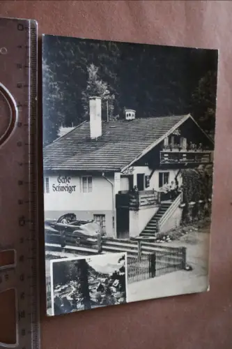tolle alte Fotokarte - Café Schweiger - Füssen ?? 60-70er Jahre ?