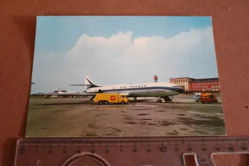 tolle alte Karte - Flughafen München-Riem mit Caravelle -  Air France  1968 ?