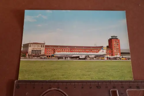 tolle alte Karte - Flughafen München mit Lufthansa Maschine 1965