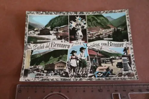 tolle alte Karte - Grüsse vom Brenner - Brenner Pass 1960