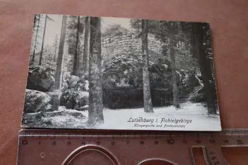 tolle alte Karte -  Luisenburg i. Fichtelgebirge Klingergrotte - 1945