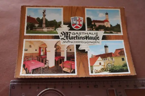 tolle  alte Karte -  Gasthaus Martinsklause Mönchsdeggingen 70er Jahre 