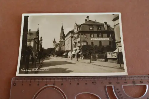 tolle alte Karte -  Straubing - Hindenburgstrasse  30-40er Jahre 
