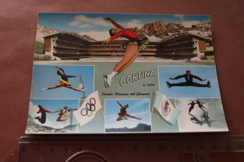 tolle alte Karte - Olympia Stadion Cortina  Dolomiten - 1967