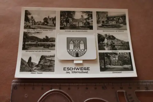 tolle alte Karte - Rucksackkarte - Eschwege im Werraland Ansichten 1961