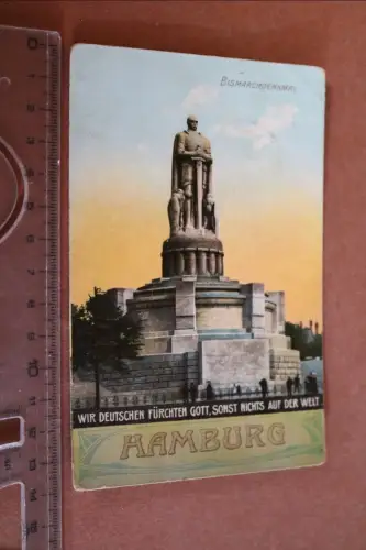 tolle alte Karte - Hamburg - Bismarckdenkmal 1907