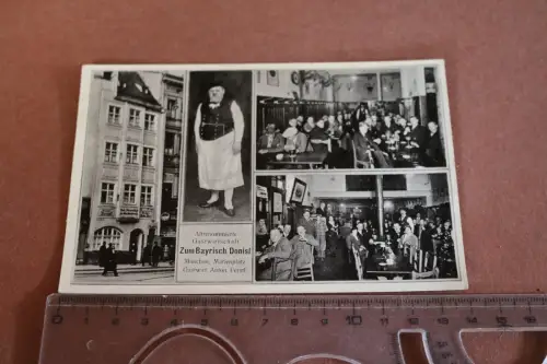 tolle alte Karte - Gastwirtschaft - Zum Bayrisch Donisl München Marienplatz 1937