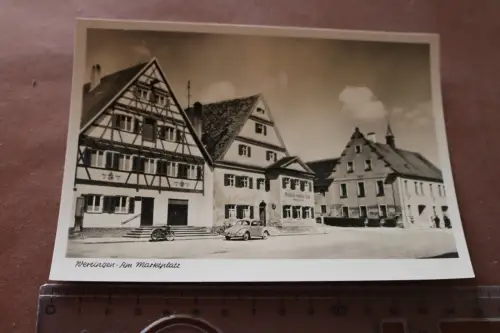 tolle alte Karte -Wertingen  Am Marktplatz 60er Jahre ?