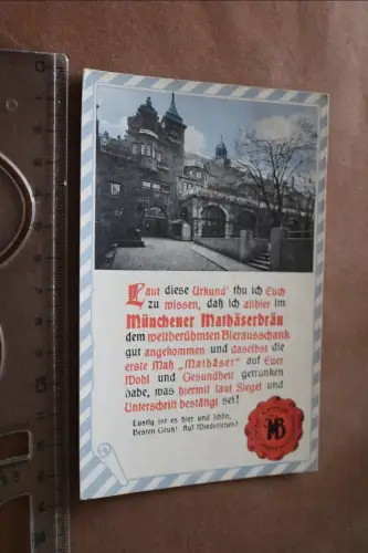 tolle alte Karte - München - Mathäser-Bräu  1943