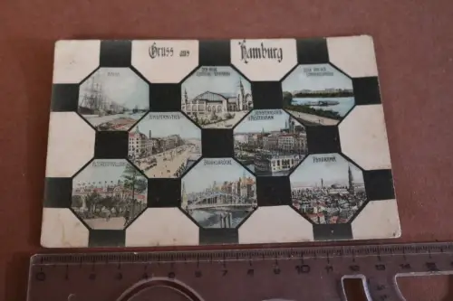 tolle alte Karte - Gruss aus Hamburg - Ansichten 1900-1910