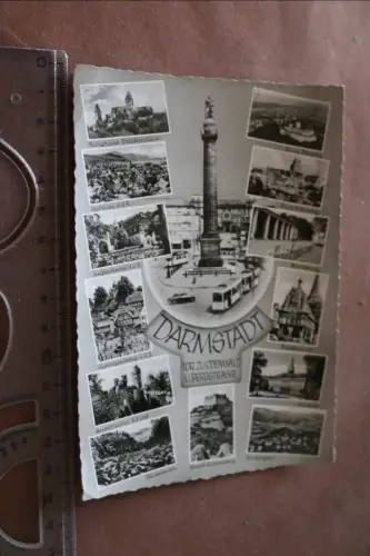 tolle alte Karte - Darmstadt  Ansichten - 1956