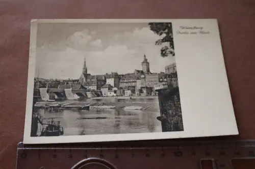 tolle alte Karte - Würzburg - Partie am Main 1942