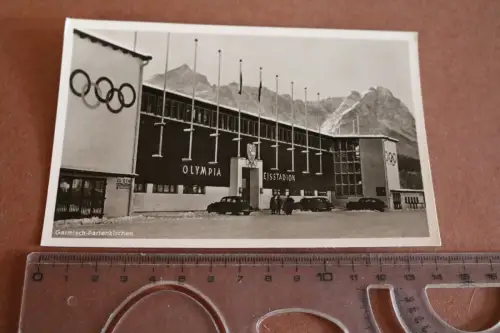 tolle alte  Karte - Garmisch-Partenkirchen Olympia Eisstadion 1952