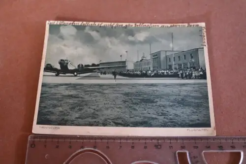 tolle alte Karte - Hannover - Flughafen - 1935 - Junkers Ju 52