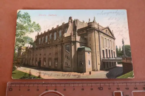 tolle alte Karte - Görlitz - Stadthalle 1916