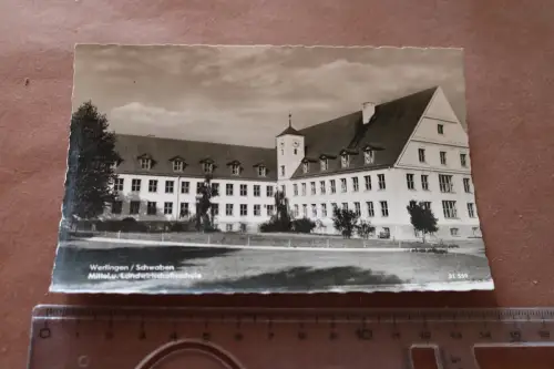tolle alte Karte -Wertingen  Mittel- u. Landwirtschaftsschule 60/70er Jahre ?