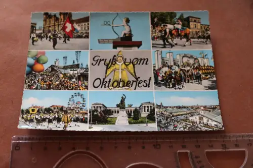 tolle alte Karte -  Gruß vom Oktoberfest  1960