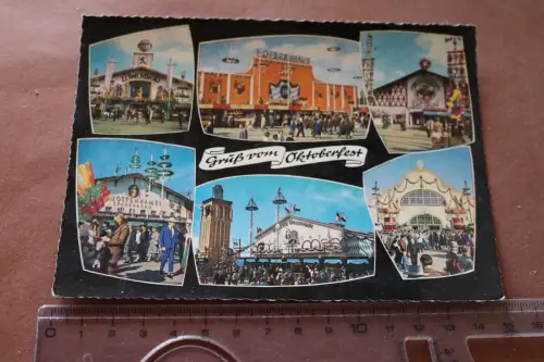tolle alte Karte - Gruß vom Oktoberfest München - 60-70er Jahre ?