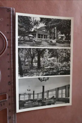 tolle alte Karte -  Pension Horgau bei Augsburg - 50-60er Jahre 