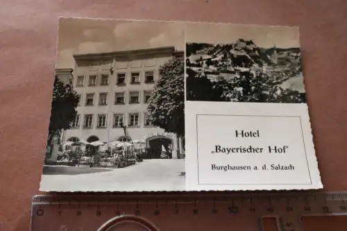 tolle alte Karte - Hotel Bayerischer Hof - Burghausen a.d. Salzach 60-70er Jahre