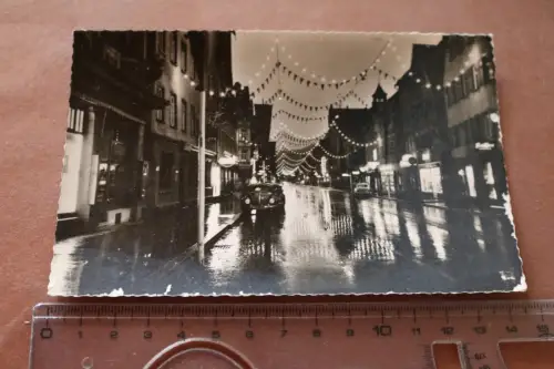 tolle alte Karte - Heidenheim im Festschmuck und Festbeleuchtung 50-60er Jahre 