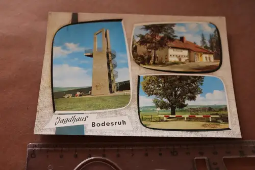 tolle alte Karte -  Jagdhaus Bodesruh - Zonengrenze - 1967