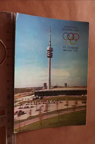 tolle alte Karte - Olympia-Turm München 1972 