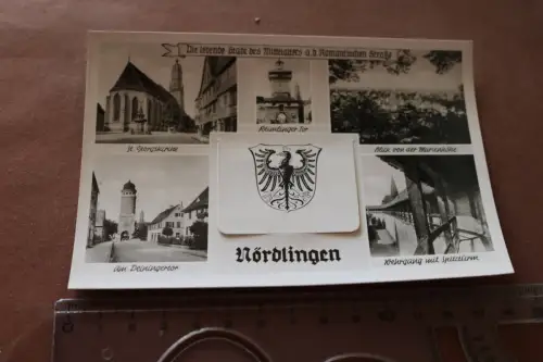 tolle alte Karte - Rucksackkarte - Nördlingen Ansichten 60er Jahre ?