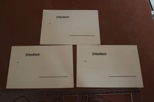 drei alte Feldpostkarten  Info für Postsendungen -  II. Weltkrieg ?? 