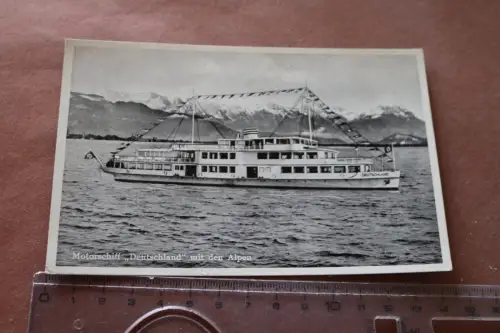 tolle alte Karte -  Motorschiff Deutschland mit den Alpen 1942