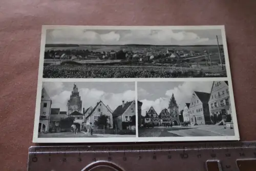 tolle alte Karte - Ansicht - Monheim  50er Jahre ?