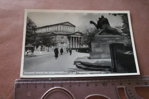 tolle alte Karte - Darmstadt  Denkmal Leibgarde Regiment 115 u. Landestheater