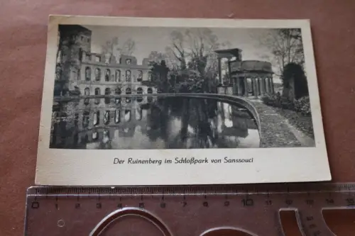 tolle alte Karte -  Ruinenberg im Schloßpark Sanssouci 1943