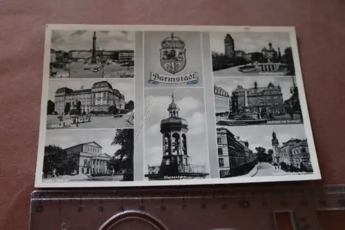 tolle alte Karte - Darmstadt  Ansichten - 1954