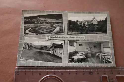 tolle alte Karte - Ansichten Herleshausen Werratal 1962