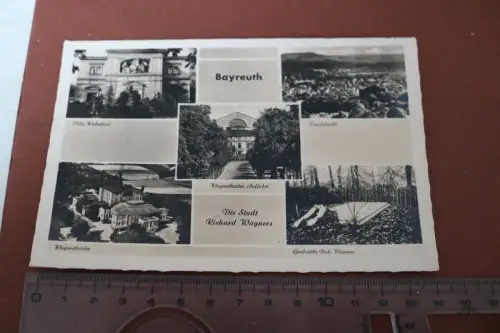 tolle alte Karte - Ansichten Bayreuth   50-60er Jahre ?