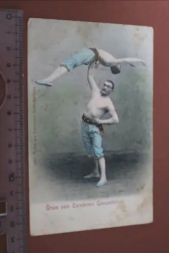 tolle alte Karte - Gruss vom Turnverein Grosschönau - 1900-1910 ?