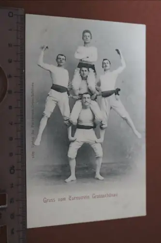 tolle alte Karte - Gruss vom Turnverein Grosschönau - 1900-1910 ? (2)