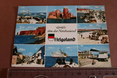 tolle alte Karte - Ansichten Nordseeinsel Helgoland  50-60er Jahre 