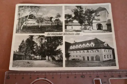 tolle alte Karte - Gut Waitzacker Weilheilm Obb - Ansichten 1943