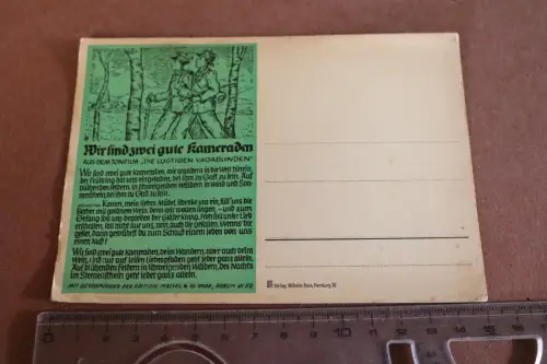 tolle alte Karte - Liedkarte ? Wir sind zwei gute Kameraden aus einem Film 