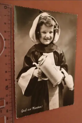 tolle alte Karte - Gruss aus München - Münchener Kindl mit Bierhumpen