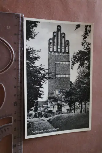 tolle alte Karte - Darmstadt  Hochzeitsturm  1954