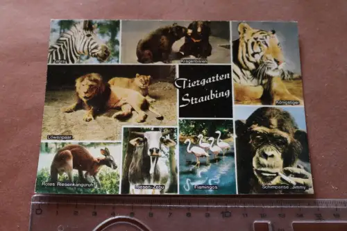 tolle alte Karte - Tiergarten Straubing - 60-70er Jahre ?